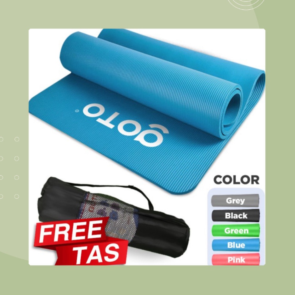 KP8 Goto NBR Yoga Mat 1mm Matras Alas Tebal Anti Slip