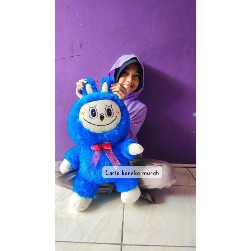 Boneka Labubu The Monster Exciting Macaroon Tanpa Lampu Ukuran 60Cm