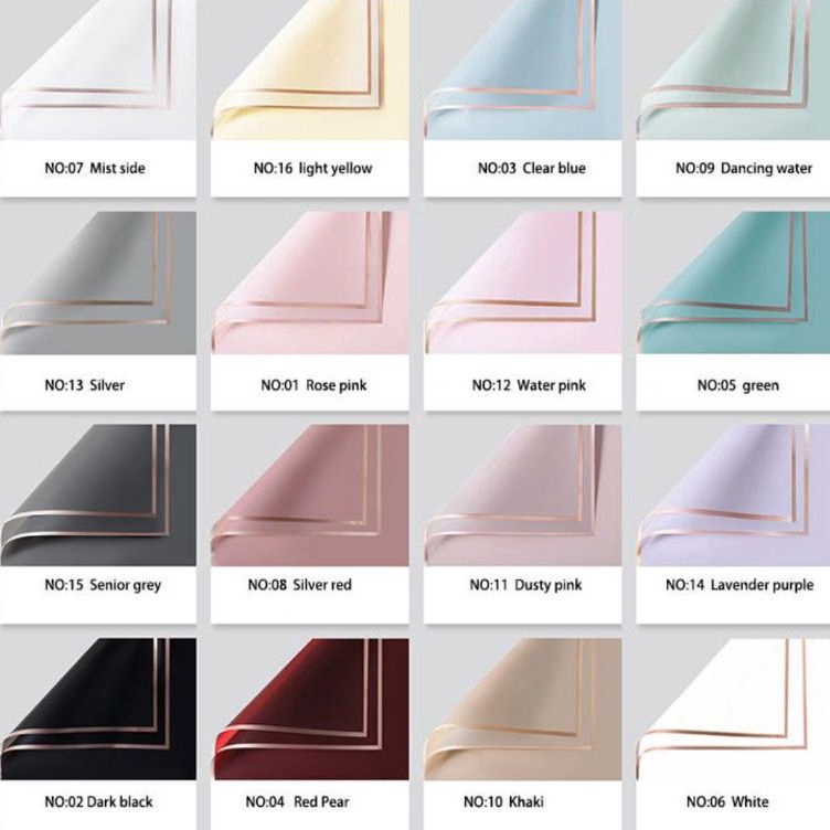 

Paket Terbaru isi 2 lembar Cellophane Pastel Frame wrapping flowers bouquet