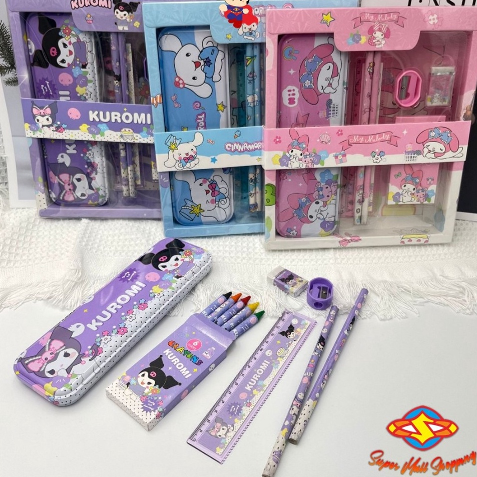 

Model Keren SMS Paket Alat Tulis Set 7 in 1 Set Stationery 7in1 Karakter Kartun Alat Tulis Anak Sekolah Penghapus Pengaris Kotak Pensil Penggaris Crayon