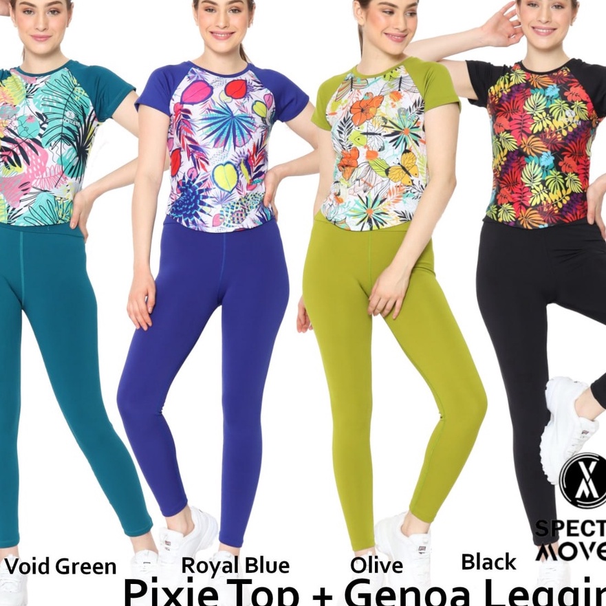 KF7 Baju Senam MXXL PIXIE TOP Legging GENOA Dijual Teisah kaos senam atasan zumba celana senam leggi