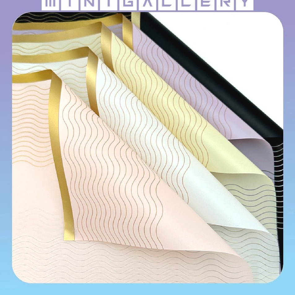

Pasti Trending 2 LEMBAR Kertas Buket List Gold Cellophane Wrapping Paper Hand Bouquet Pembungkus Kado KB6188