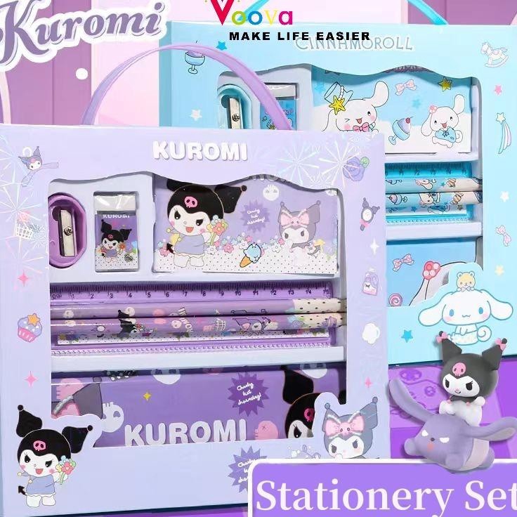 

Dijamin Keren VOOVA Set Alat Tulis Anak Kotak Pensil Anak Set 7 in 1 Stationery Untuk Hadiah Anak Sekolah Sanrio Alat Tulis Set Kotak Pensil Karakter Kuromi Set ATK Lucu dan Murah