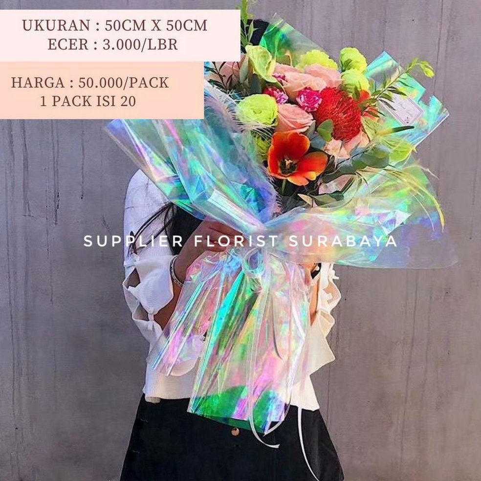 

Terbaik 52 LEMBAR KERTAS BUNGA HOLOGRAM PELANGI WARNA WARNI SILVERWRAPPING PAPER WRAP BUNGAFLOWER WRAPPEMBUNGKUS KERTAS WATERPROOF