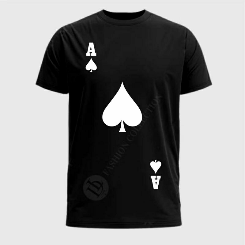 KAOS//GAMBAR KARTU REMI//KAOS KERN BISA COD