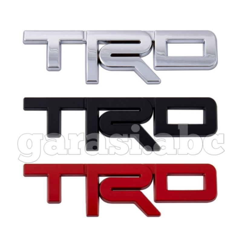 Emblem Badge Body TRD Latin Bahan Besi Timbul 3D Sticker Stiker Tulisan Logo Bodi Dekorasi Lambang T