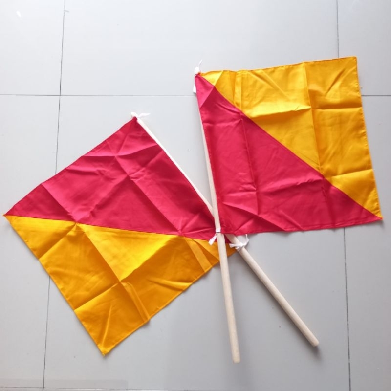 

Bendera Semapor Semaphore Dan Stik Pramuka ( Set ) [ Original ]