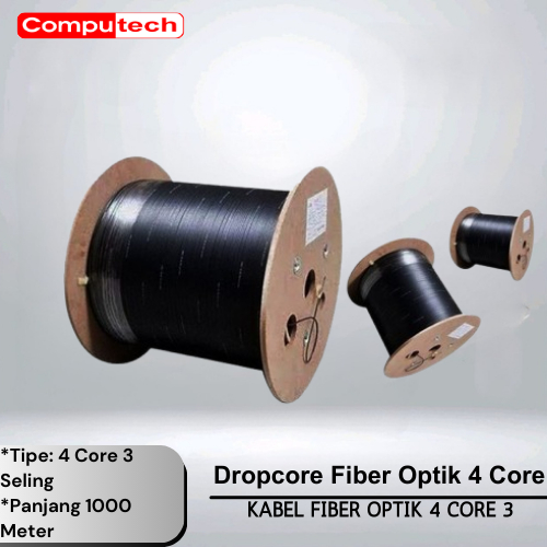 Kabel Dropcore Fiber Optik 1Core 3 Seling 1000M FIBER