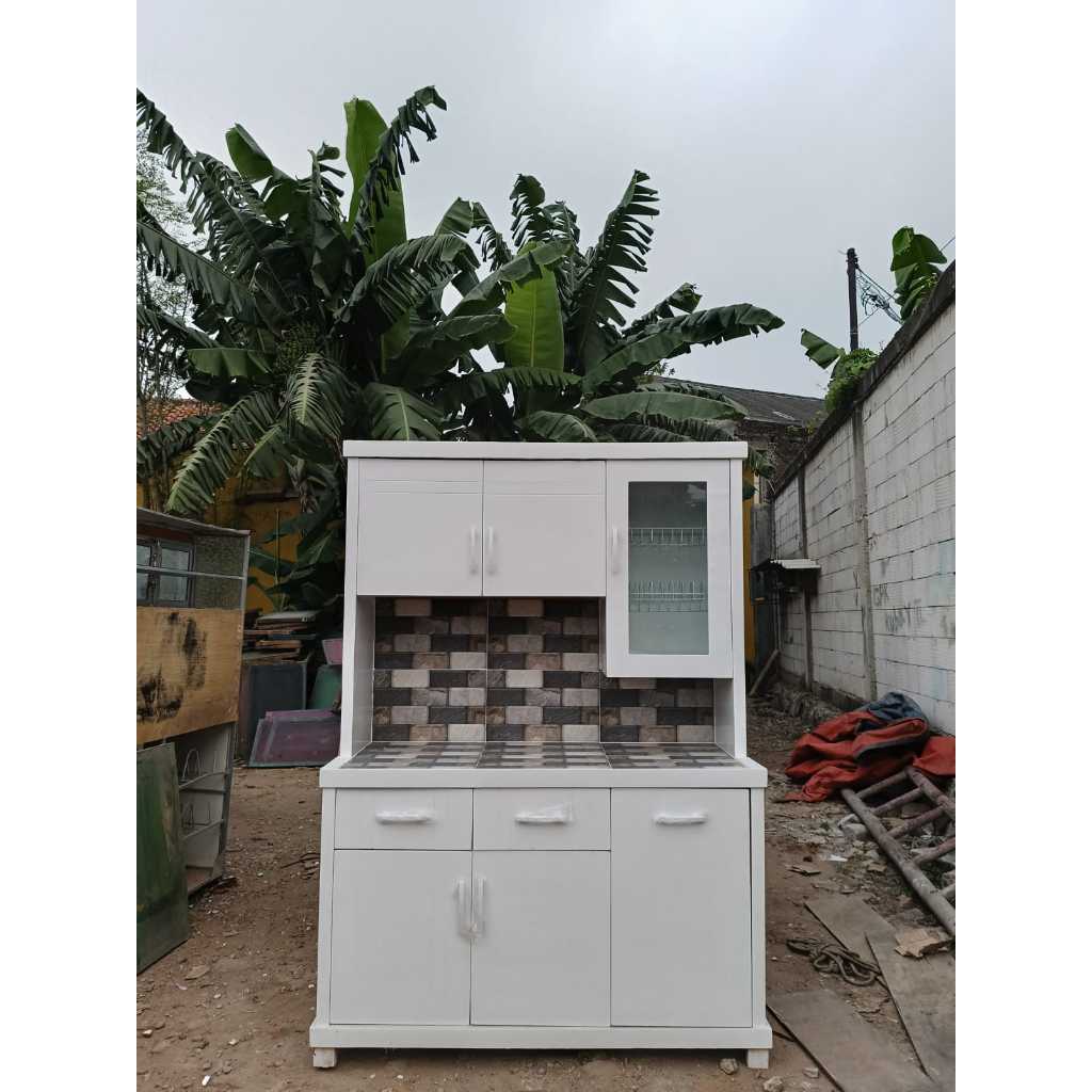 LEMARI PIRING KAYU / RAK DAPUR / KITCHEN SET / RAK PIRING KAYU / LEMARI SAYUR 3 PINTU
