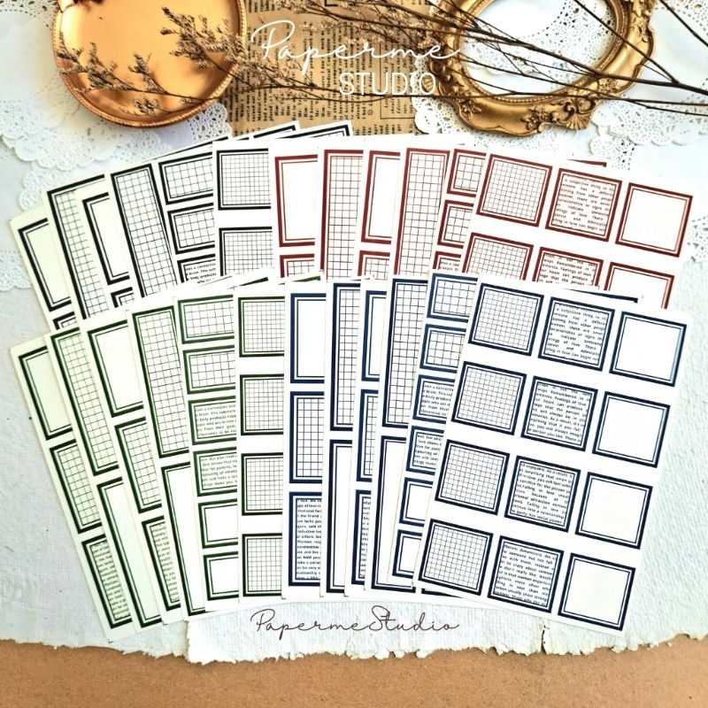 

STICKER DECO - sticker dekorasi journal paper square aesthetic basic PMA by Papermestudio