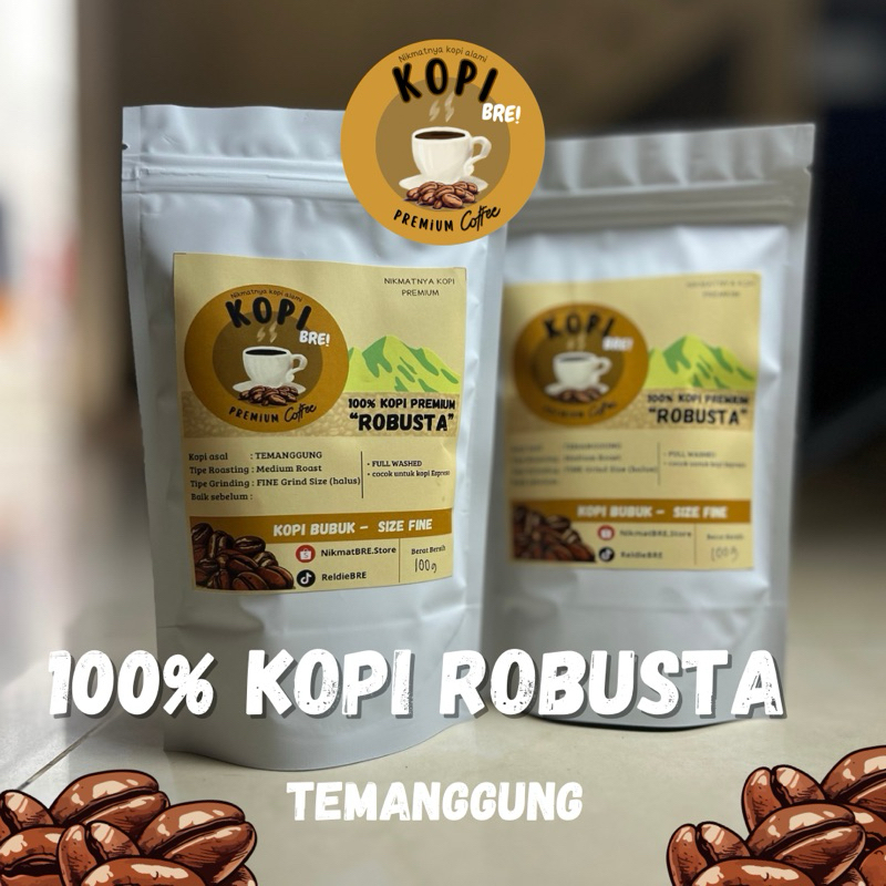 

KOPIBRE! KOPI BUBUK 100% ROBUSTA premium TEMANGGUNG