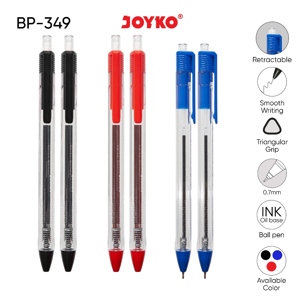 

Ball Pen Pulpen Pena Joyko BP-349 Vokus Trans 0.7 mm