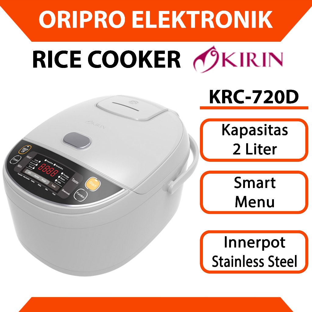 Rice Cooker 2 Liter Digital Kirin Smart Menu KRC-720D