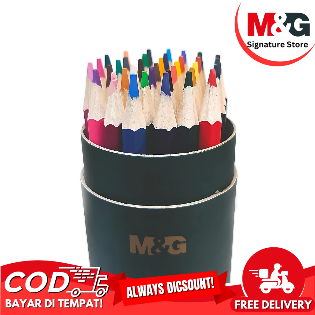 

Color Pencil M&G 24, 36, 48 WARNA #AWP36827 #AWP36828 #AWP34361 Pensil Warna M&G Tampilan Premium