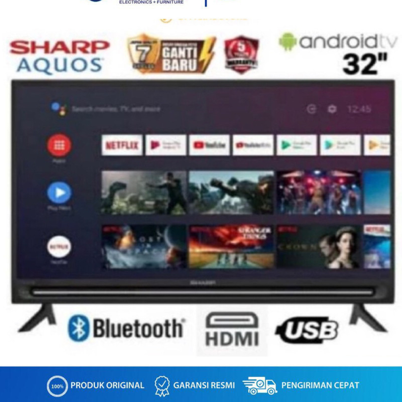 Sharp TV SMART ANDROID TV LED 32 INCH ANDROID TV | 2T-C32BG1i 32BG1i