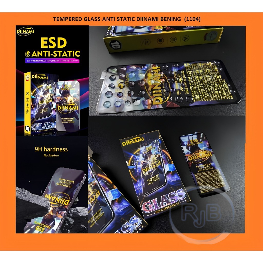 RJB Tempered Glass Anti Static Diinami Bening Untuk Tipe HP Oppo