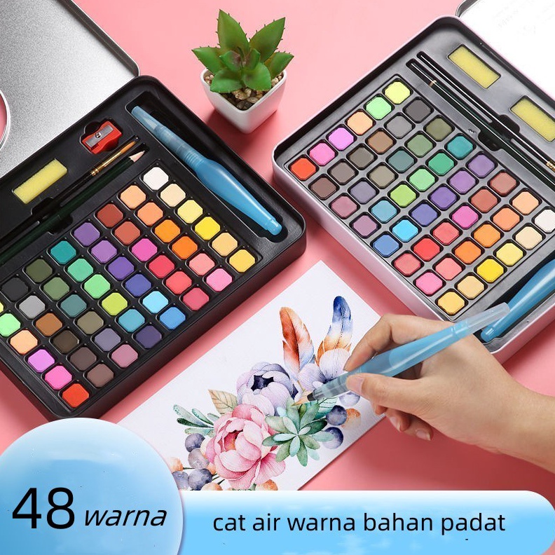 

KODE G92G cat air warna 36 dan 48 warna alat cat air warna per set sudah termasuk kuas dan kertas lukis