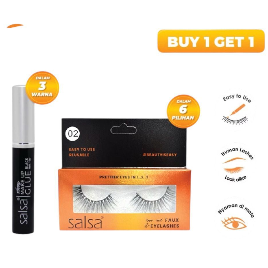 SALSA Set Bulu Mata   -  Paket Bulu Mata Palsu & Lem Bulu Mata
