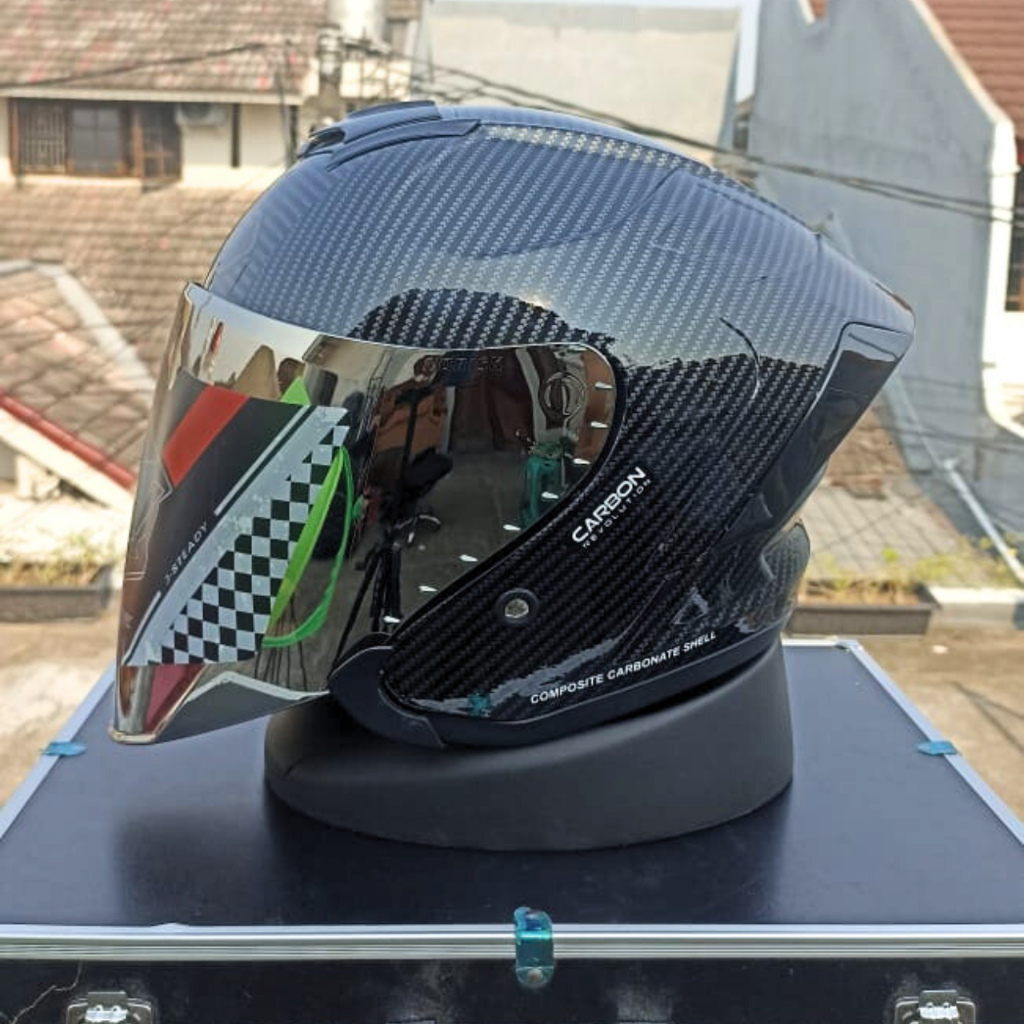 HELM JS ARMOR MOTIF CARBON HALF FACE / HELM HALF FACE / HELM JS ARMOR