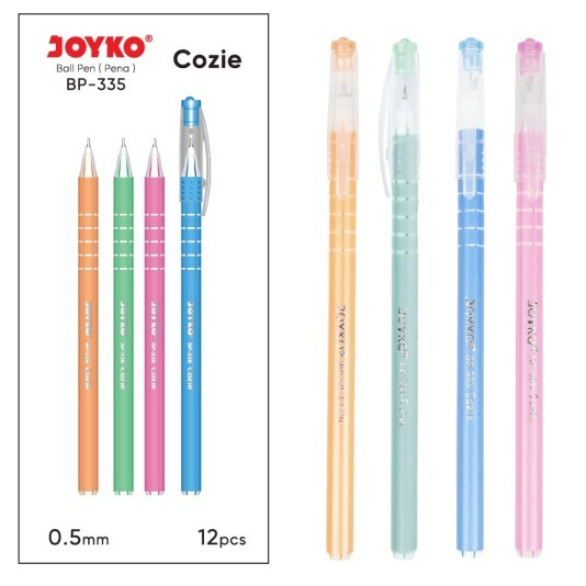 

PEN BOLPOINT PULPEN JOYKO BP-335 COZIE UJUNG LANCIP 0.5
