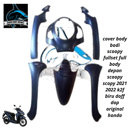 cover body scoopy  fullset full body depan scoopy scopy 2021 2022 k2f biru doff dop NON ORI