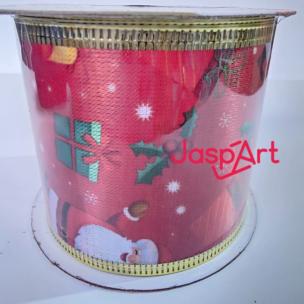 

PITA GLITTER NATAL PINGGIR KAWAT PITA PARCEL PITA CHRISTMAS PITA HIASAN CANTIK LEBAR 6,3 cm