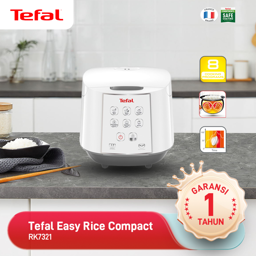 Tefal Rice Cooker Digital / Penanak Nasi / Magic Com / RK7321 - 1.8L