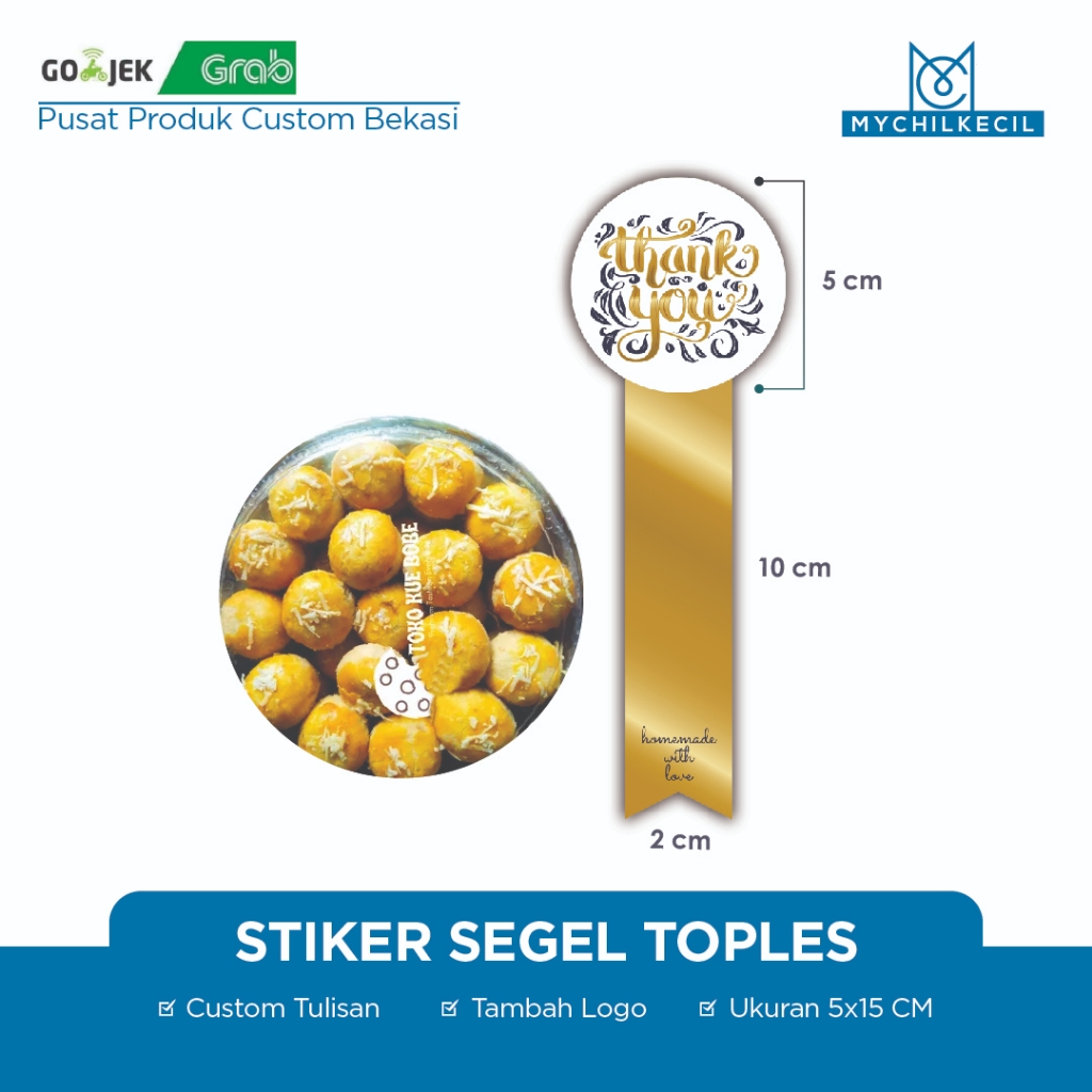 

Stiker Segel Toples Kue Thank You Custom