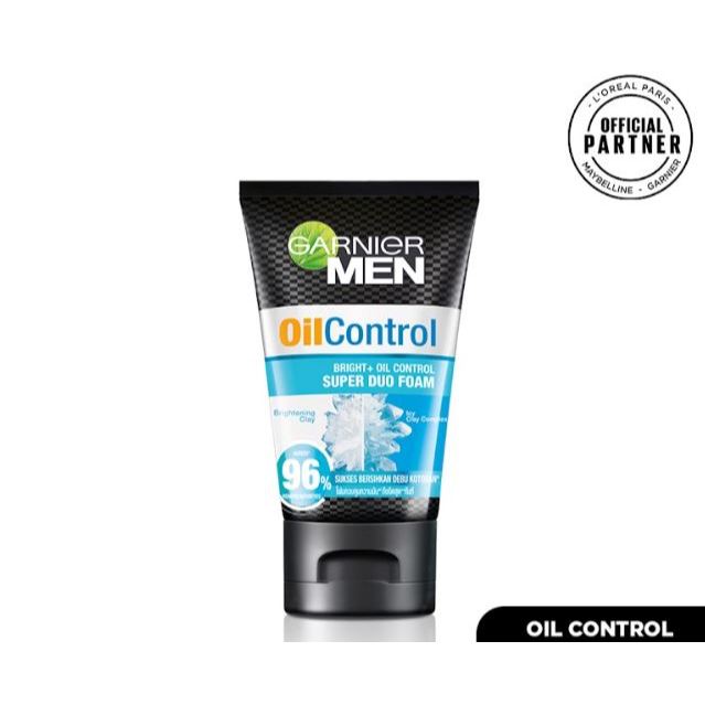 AiLiN GARNIER Men Turbo Light Oil Control Cooling Acno Fight Anti Acne Perawatan Wajah Pria