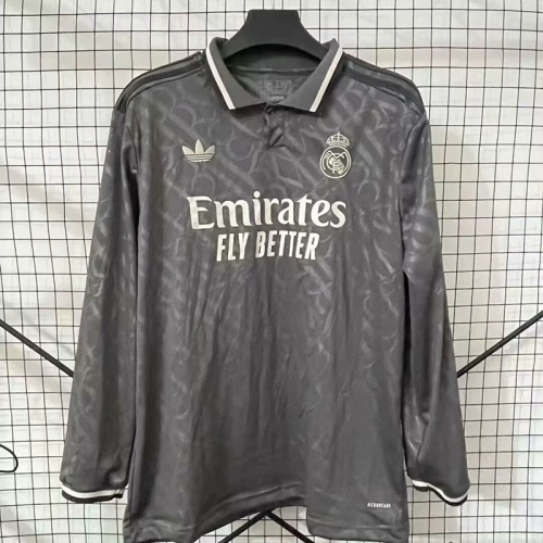 JERSEY SEPAK BOLA LONG SLEEVE REAL MADRID LS 2024 2025 THIRD IMPORT - JERSEY MADRID LENGAN PANJANG 3