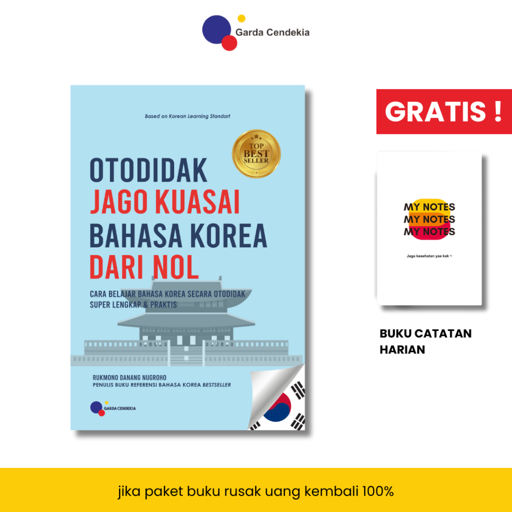 Garda Cendekia - Buku Otodidak Jago Kuasai Bahasa Korea Dari Nol