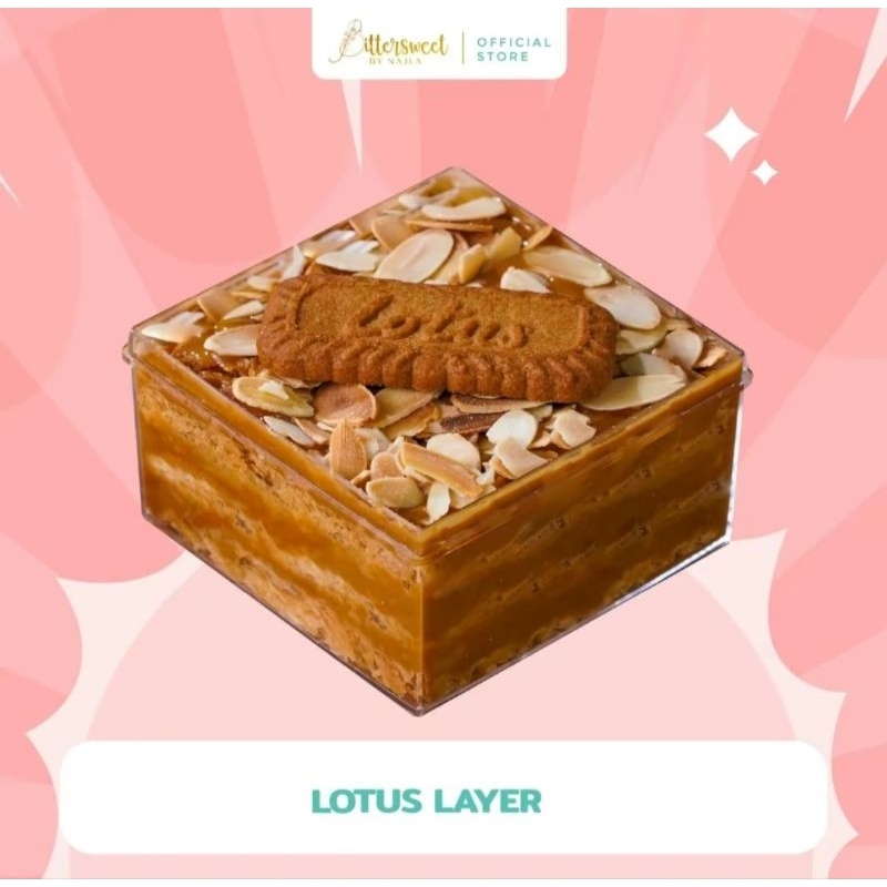 

[BitterSweet By Najla] (satuan) Puff Pastry Lotus Layer