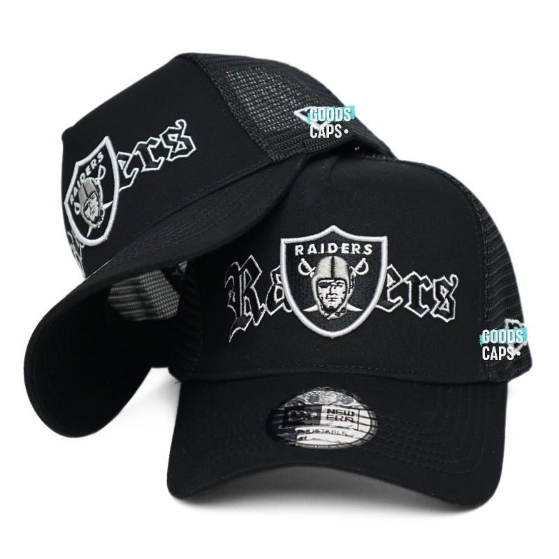 Topi Baseball Trucker Las Vegas Raiders NFL Full Tag Premium Topi Jaring Raiders