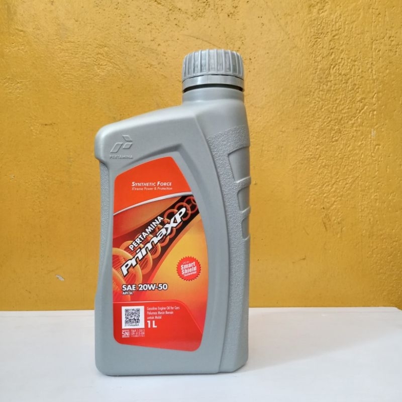 OLI PERTAMINA PRIMA XP SAE 20W 50 1 LITER OLI MESIN MOTOR / MOBIL ASLI PERTAMINA ORIGINAL