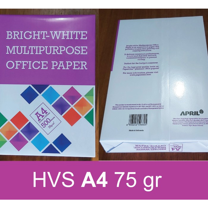 

KERTAS HVS A4 75 GRAM BMO