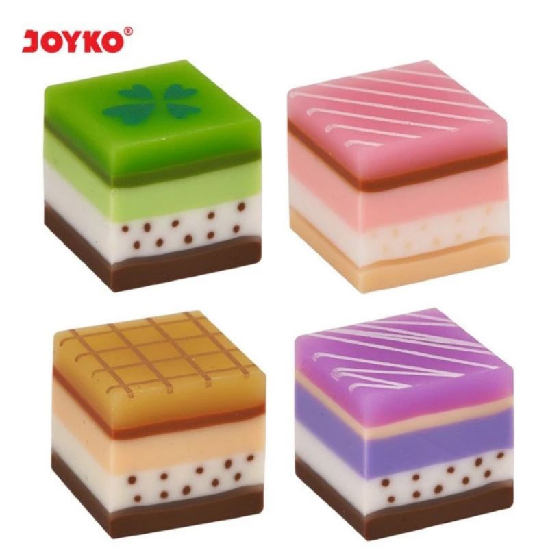 

Penghapus Kue Lapis Joyko ER-117 Eraser Karet Stip Hapusan Bentuk Makanan Cale