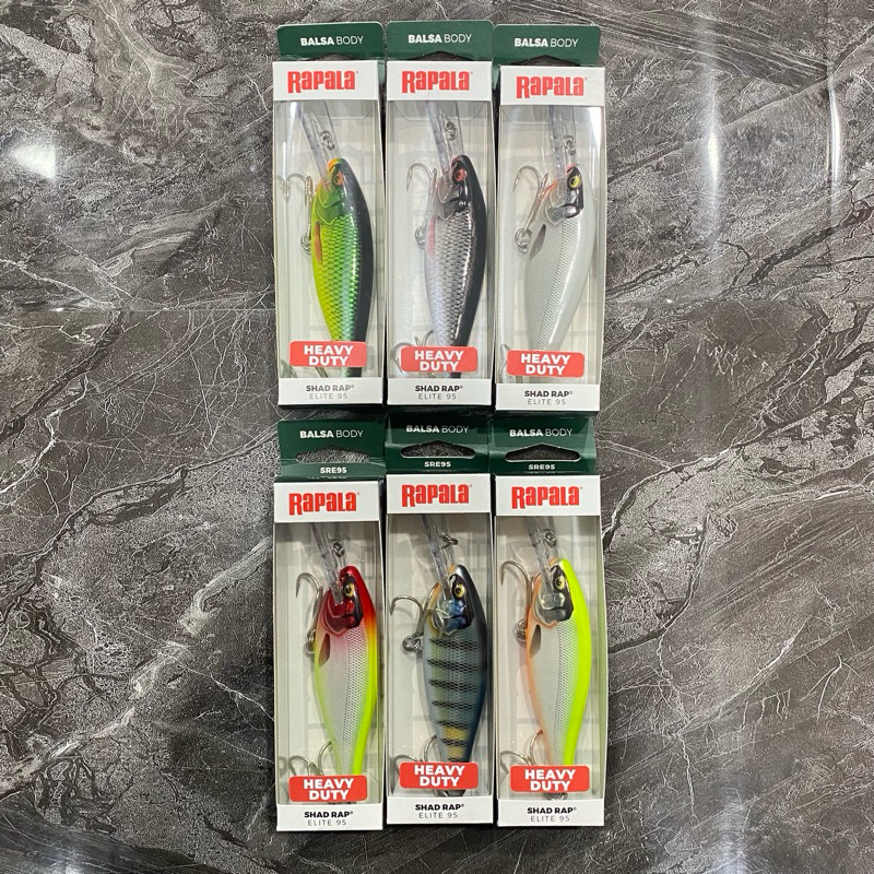 UMPAN MINNOW RAPALA SHAD RAP ELITE HEAVY DUTY 95