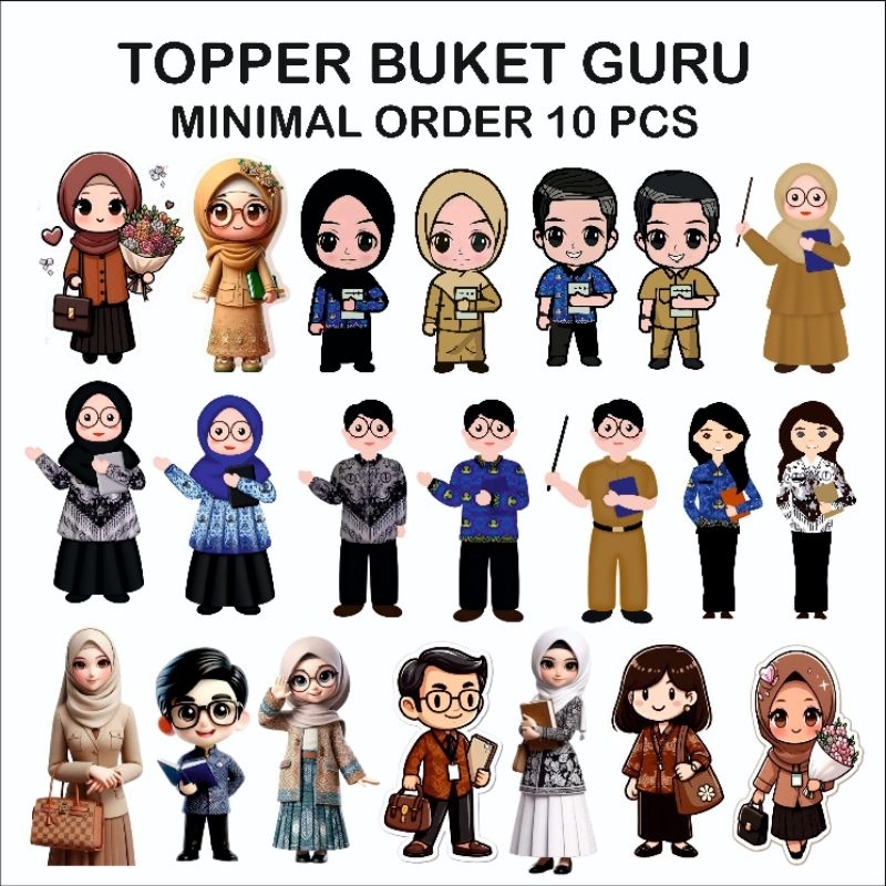 Topper Guru topper buket guru topper murah topper hari guru