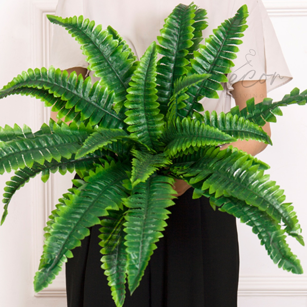 Daun Pakis Jumbo 55CM Silk Cloth Artificial Dekorasi Tanaman Hias Berwarna