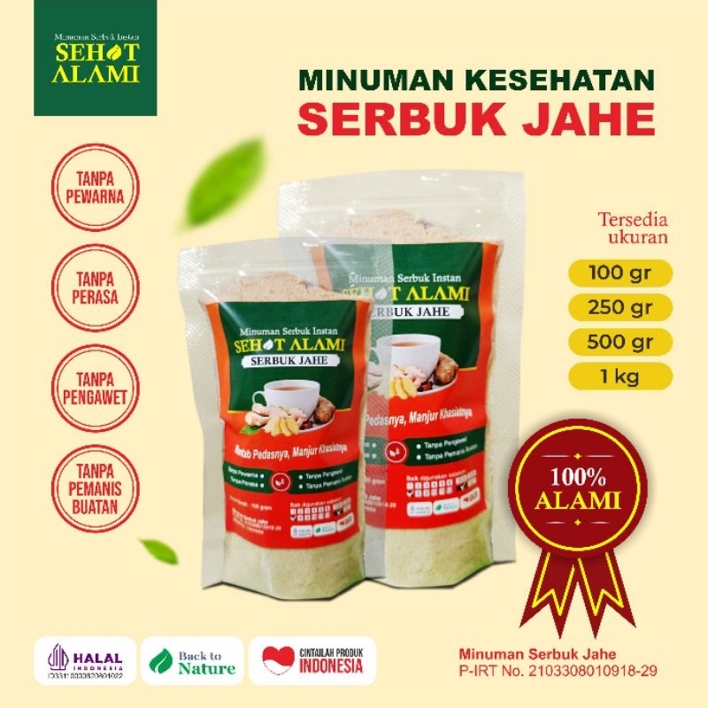 

Serbuk Jahe Instan Sehat Alami (250 gr)