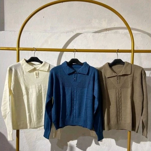 SWEATER RAJUT POLO INDIRA