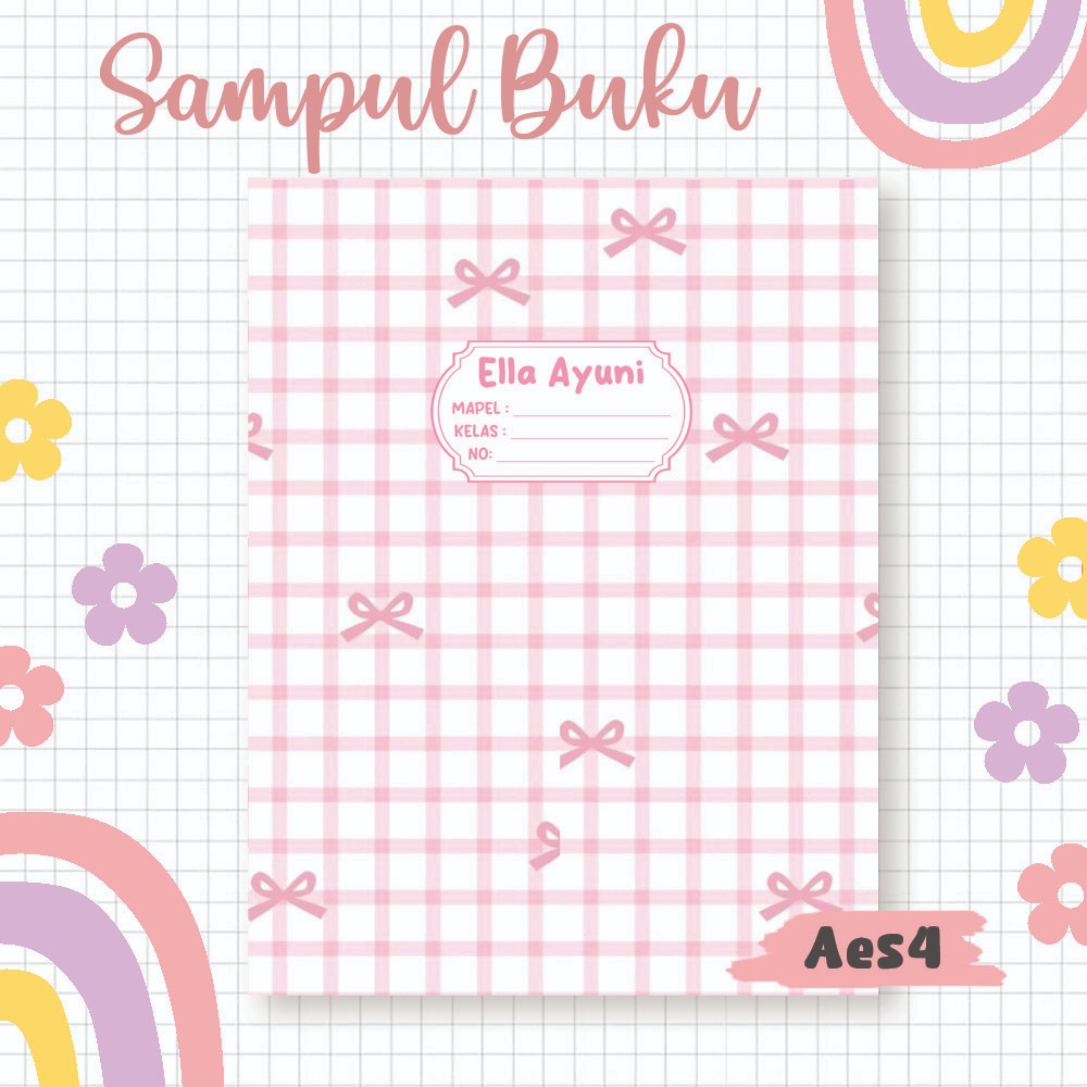 

SAMPUL BUKU SATU LEMBAR CUSTOM NAMA UNTUK SEKOLAH TK SD