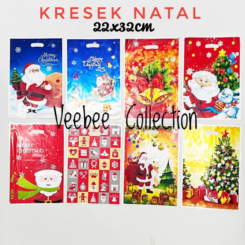 

Kresek Natal plong 22x32cm/ Plastik Snack Natal/ hampers natal /tas sovenir natal/ christmas decoration