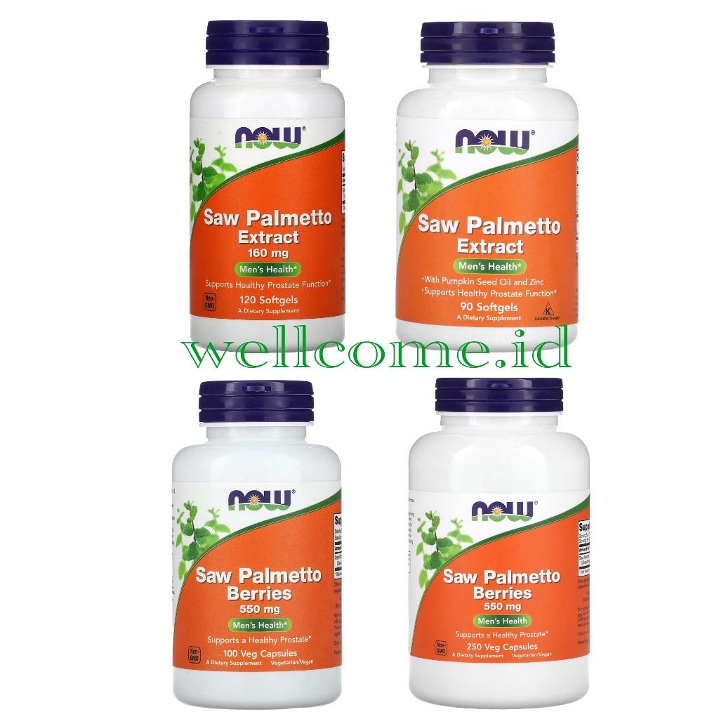 NOW FOODS SAW PALMETTO EXTRACT 160 mg / 320 mg / PALMETTO BERRIES 550 mg
