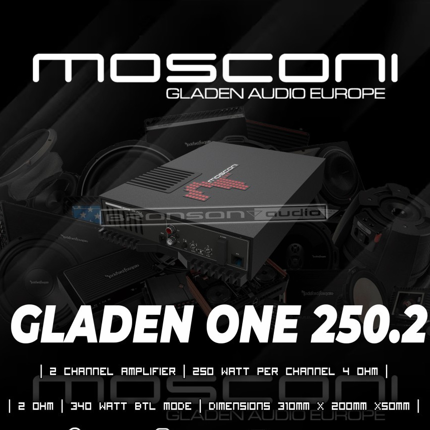 AMPLIFIER MOSCONI GLADEN ONE 250.2 | 2 CHANNEL AMPLIFIER