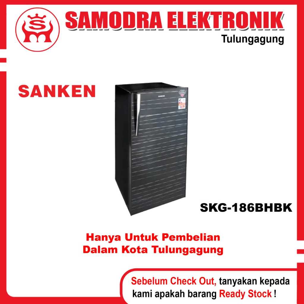 Kulkas SANKEN SK-G186BH-BK | Kulkas Satu Pintu Sanken