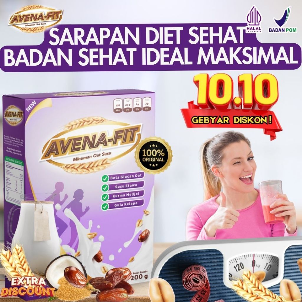 

Avena Fit 1 Box - Susu Etawa Mix Avena Fit Susu Oat Berfungsi Untuk Pencernaan Sehat dan Kulit Cerah Sehat Terjaga - Avenafit Bahan Berkualitas Meredakan Kolesterol dan Penyakit Jantung Avenafit C