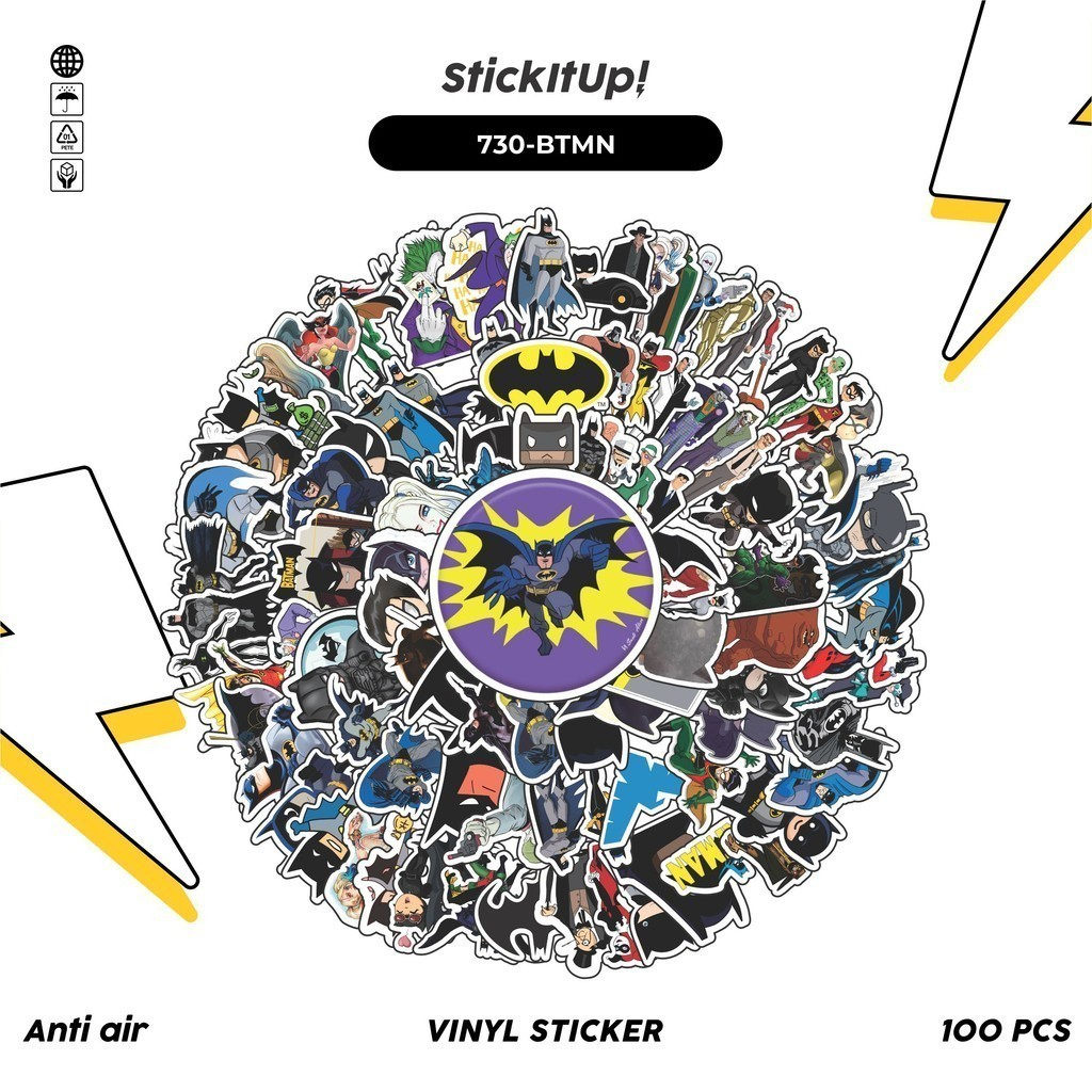 

COD✨ 100 Pcs Stiker Batman Lucu Anti Air Untuk Dekorasi Notebook Sepeda Skateboard Handphone DIY