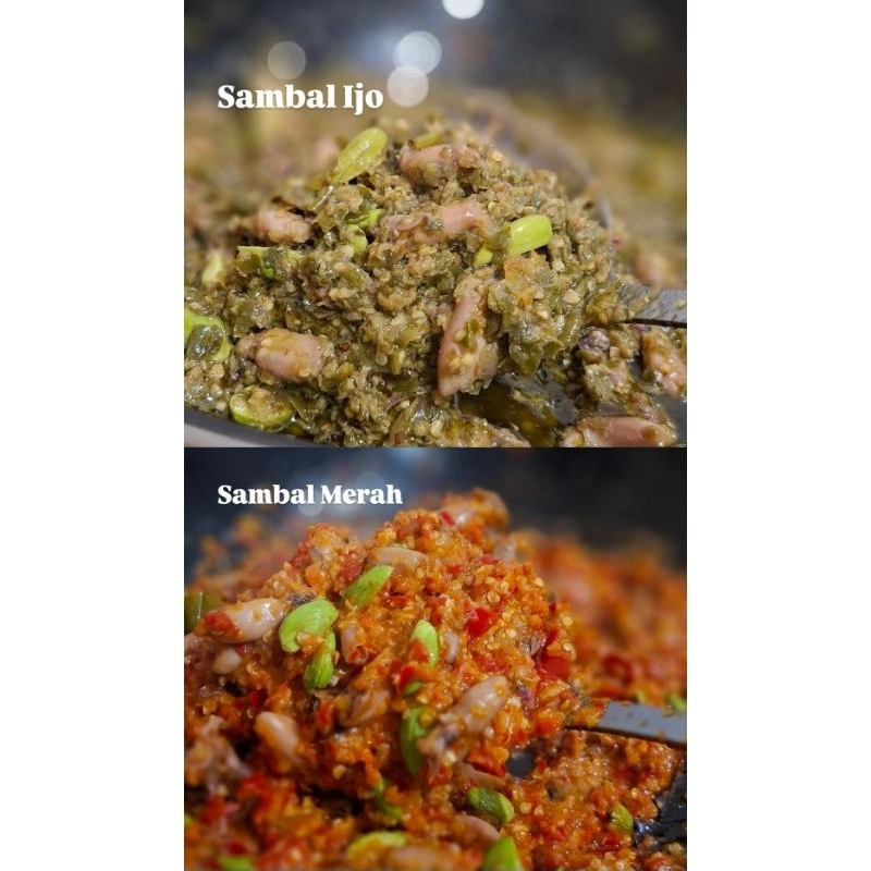 

Sambal Baby Cumi Pete (Merah/Hijau)