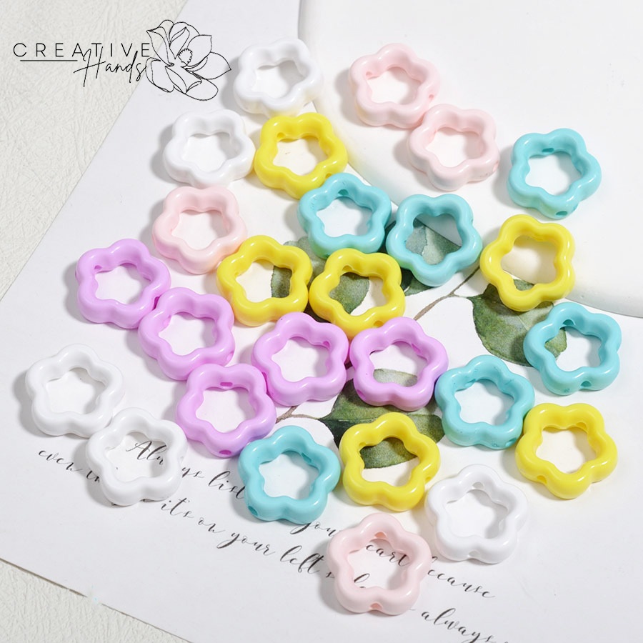 

Lima -petal Warna Bunga Bunga Kecil Berlubang Manik -manik Anting Diy Aksesoris Kalung Gelang